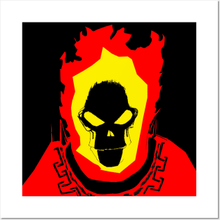 Ghost rider revenge in dark Posters and Art